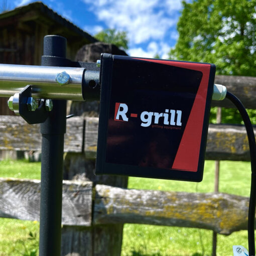 Tournebroche réglable en hauteur pour rôtisseries en extérieur