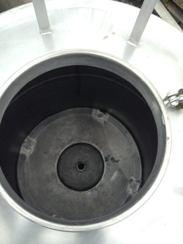 Container IBC/GRV inox rond 1000 L - armature tubulaire - INOX 316 - 196 kg_2