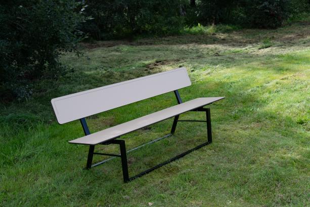 Sofa public Ekeby HPL - 8101557 - Hags - empilable et beige/svart - 1760 mm de long_2