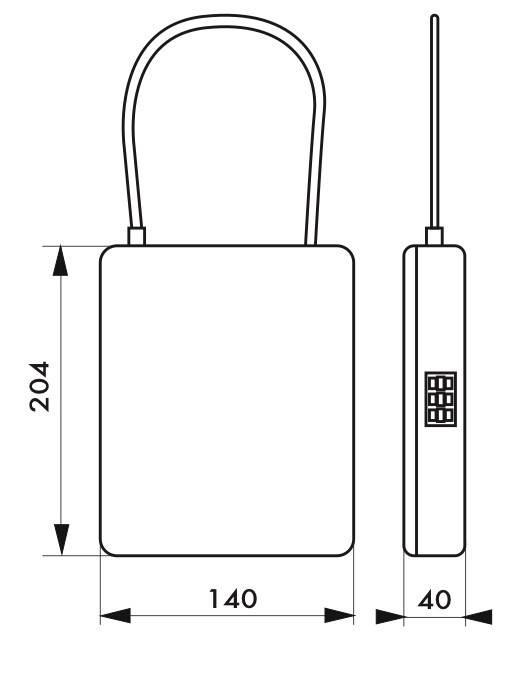 Coffret de sécurité en acier embouti - câble à combinaison modifiable - résistant à l'eau - Thirard_2