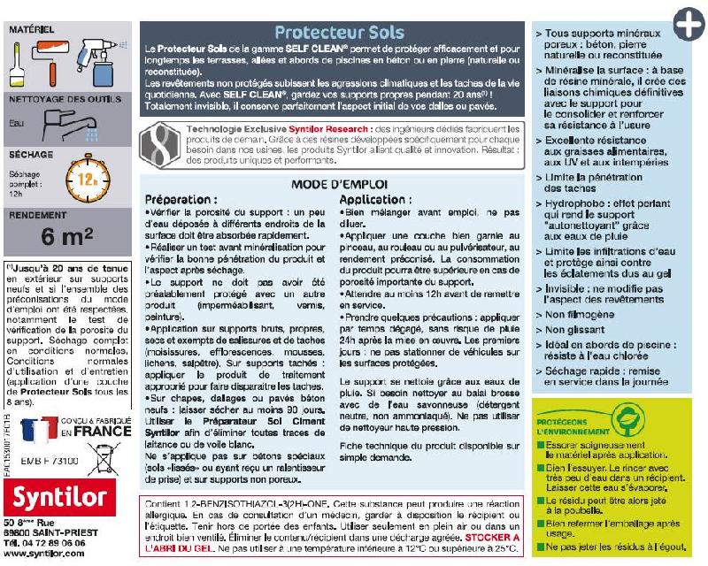 Imperméabilisant sol extérieur - SYNTILOR incolore mat - 5L - effet perlant, anti-UV, anti-intempéries_2
