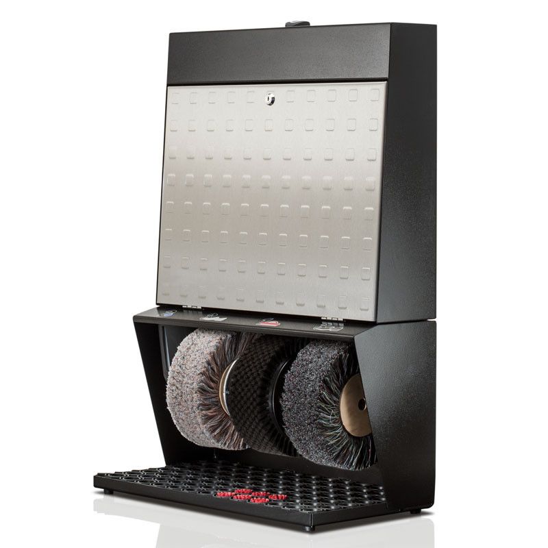 Machine à cirer les chaussures avec brosses en laine
