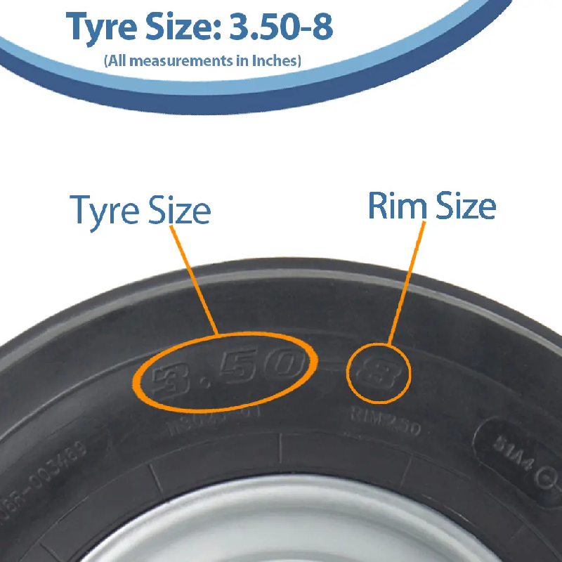 3.50-8 Haybob Rake Turner Wheels H8023 Fitted Rim 25mm Ball Bearings (Set of 4)_2