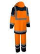 Complet de pluie haute visibilité - manteau + pantalon en polyester enduit PU avec bandes rétro-réfléchissantes_2