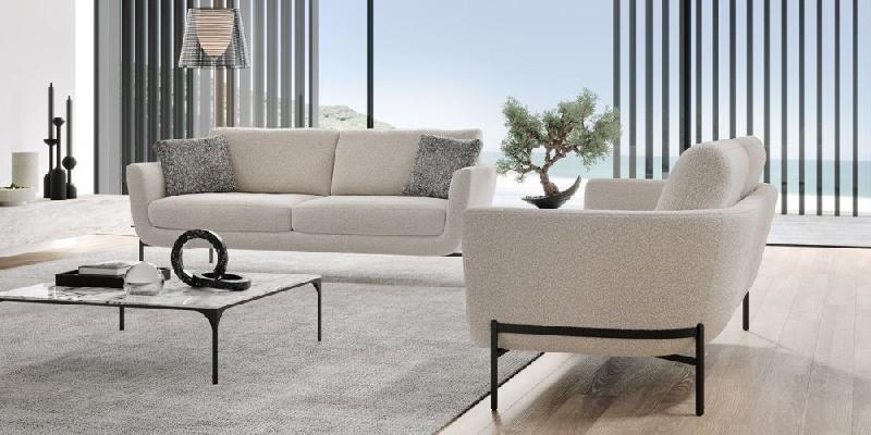 HUDSON OLTA CANAPÉ FIXE  BLANC CASSÉ BEIGE AVEC PIÈTEMENT EN ACIER - EXTRA LARGE_2