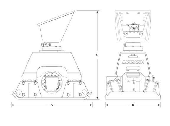 Plaque de compactage adaptable pour pelle de 10 à 40 tonnes - Ammann France - APA 100/88 avec système de limitation de vibration_2