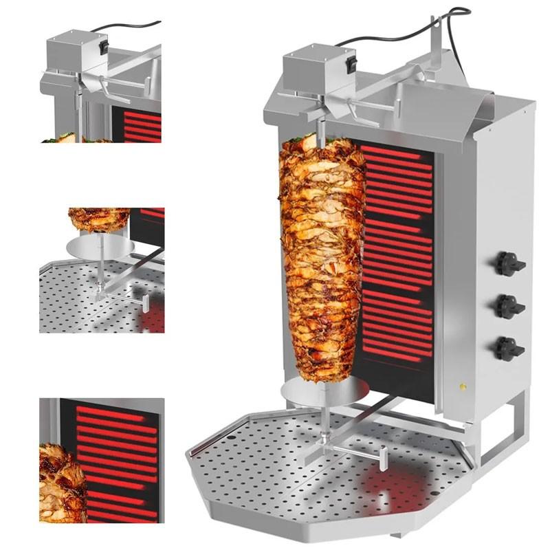 Grill Döner kebab électrique 3 brûleurs max 40 kg - moteur en haut_2