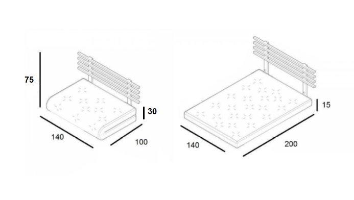 Canapé lit futon Shin Sano vert olive en pin massif - Couchage 140x200 cm avec matelas épais et 2 coussins inclus_2