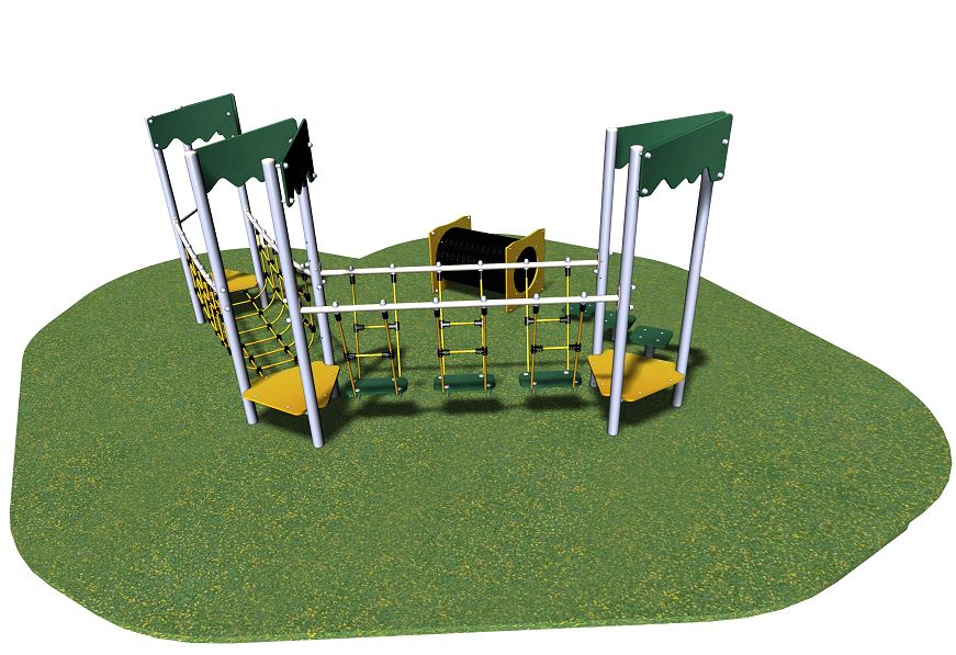 Structure de jeux 2 tours avec tunnel - Gamme Acrobatics AC30302I - Pour enfants de 1 à 8 ans, capacité 15 enfants_2