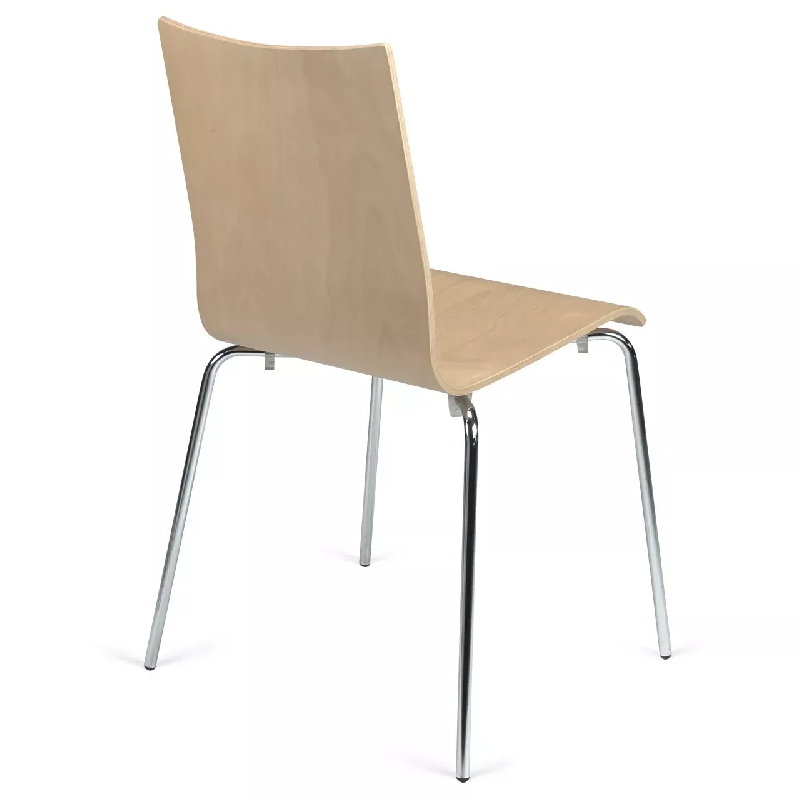 Chaise visiteur empilable coque hêtre naturel So Empoli_2