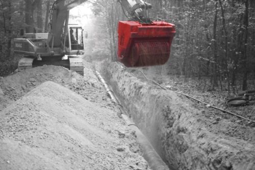 Godet rotatif conçu pour cribler, trier, laver, compatible pelle de 15 à 35 tonnes - HPL/HEX_2