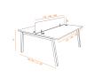 Pack bureau bench 2 personnes HERITAGE P70 + cloison en stock - Normatic_2