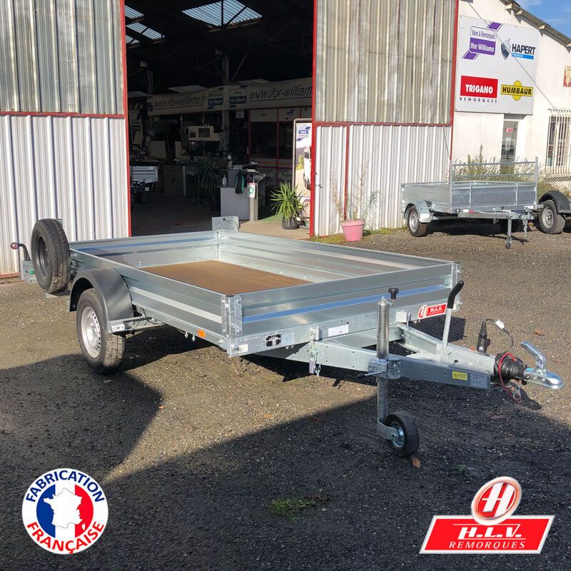 Remorque équipée d’un basculement pneumatique avec vérin gaz