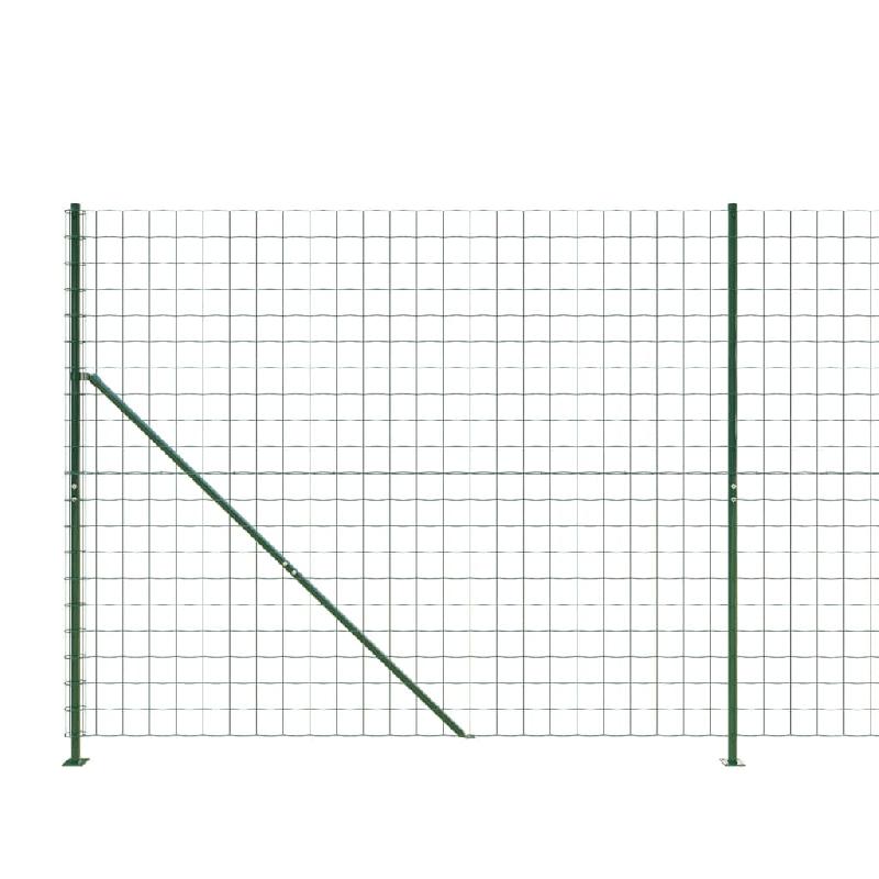 Vidaxl clôture en treillis métallique avec bride vert 2,2x10 m 154183_2