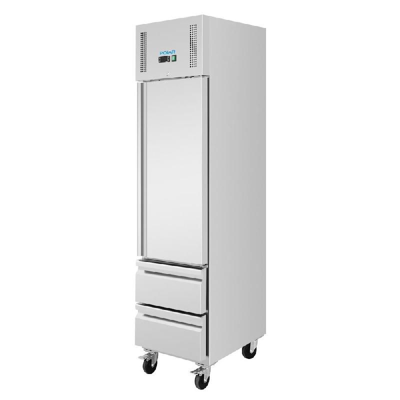 Armoire réfrigérée négative inox - 1 porte et 2 tiroirs  - GN compacte série G - 180L - Polar - UA116_2