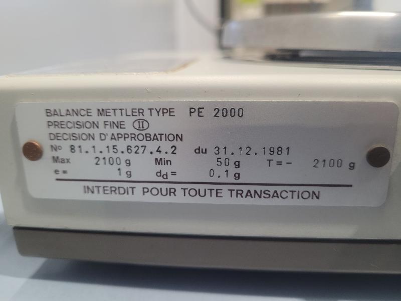 Balance de précision METTLER PE2000  2100g / 0,1g_2