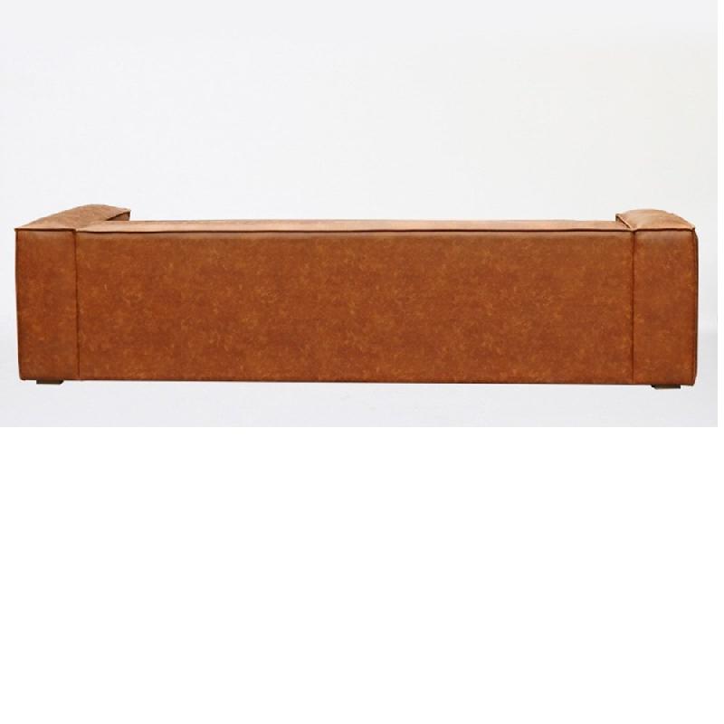 Canapé Hazou marron clair 4 places - Design chic et contemporain - L280 x H68 x P99 cm_2