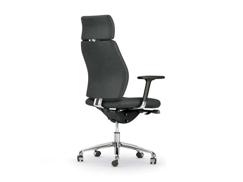 Fauteuil de direction Tenor - cuir noir, accoudoirs réglables, mécanisme synchrone_2