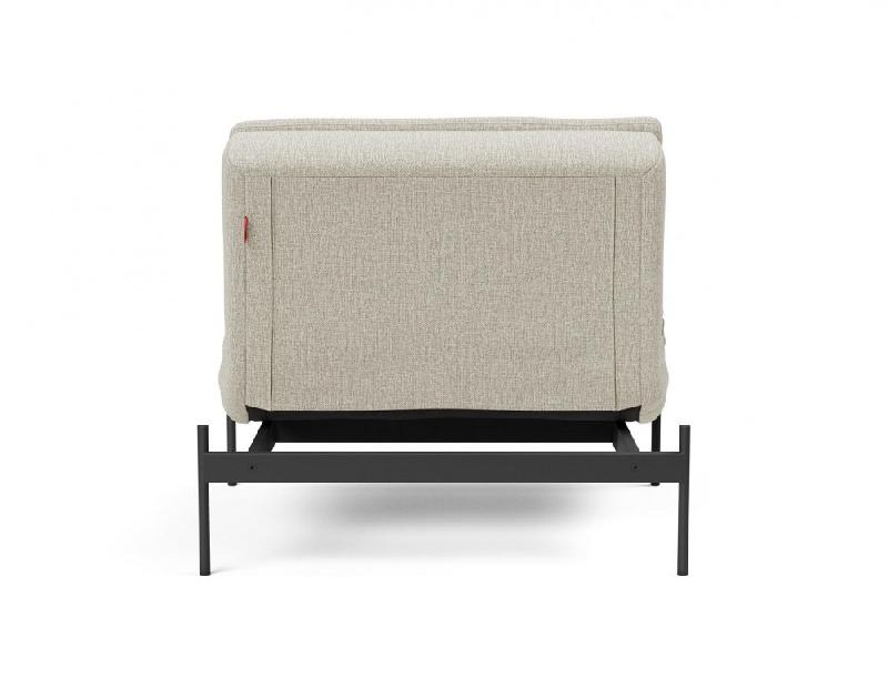 Innovation Living - Fauteuil lit design DUBLEXO Lauge Mixed Dance Natural convertible 90x115 cm - pieds métal noir_2