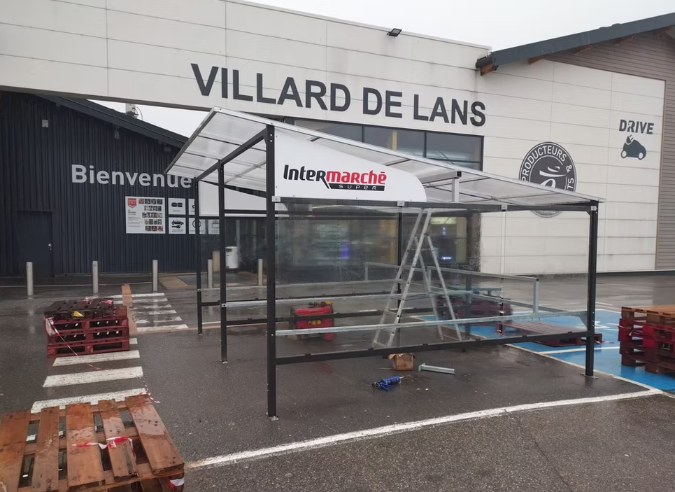 Abri pour chariot à toiture droite en pente - Profondeur 4350mm x l2330mm x h2600mm - EVO 5 - Le temple du mobilier_2