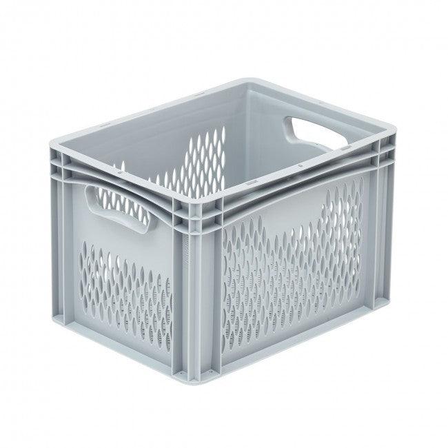 Bac euro ajouré - 190466 – Gris argenté - 400 x 300 x 220 mm_2