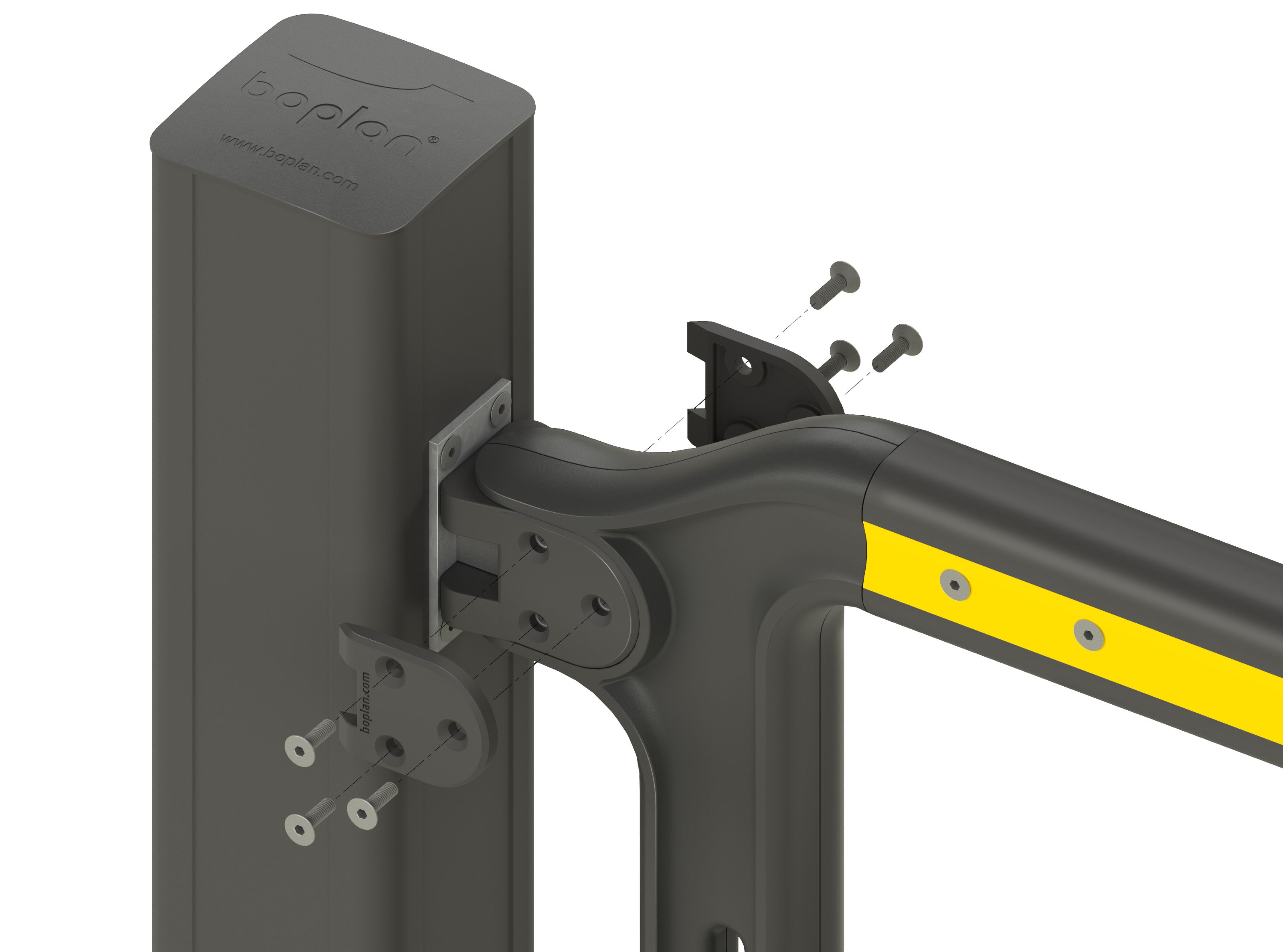Portillon de sécurité SG Swing - Boplan - longueur > 1,5 m - fermeture automatique et support à roulettes_2