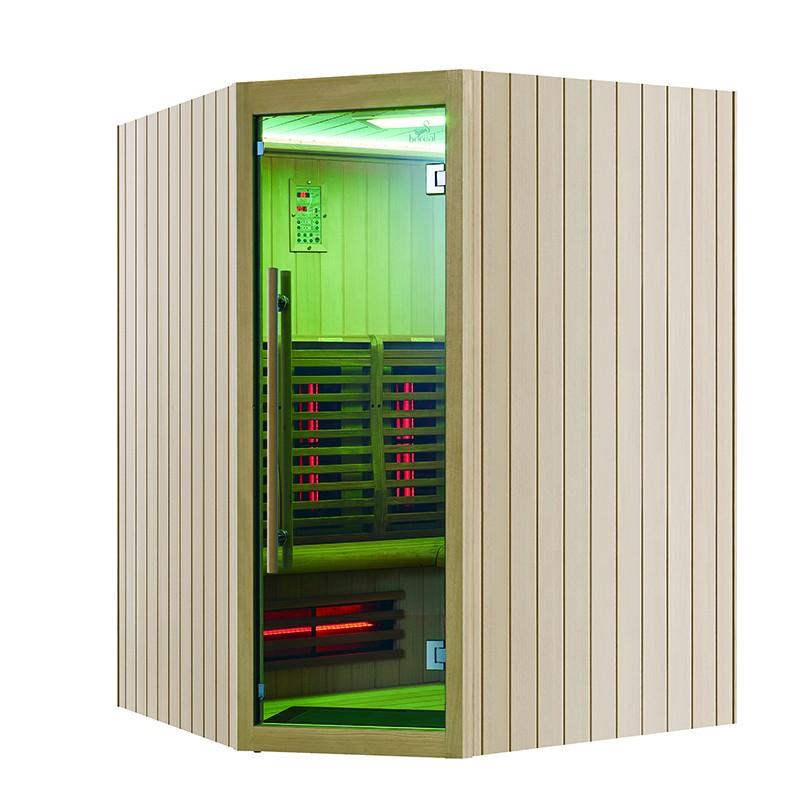 SAUNA INFRAROUGE BOREAL® SIGNATURE 150C D'ANGLE À SPECTRE COMPLET - 150X150X205_2
