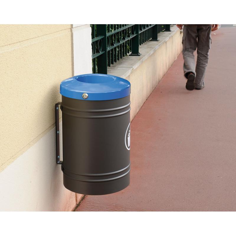 Corbeille Esterel 40 litres - Fixation murale ou sur poteaux - Réf : 208150.Gpro_2