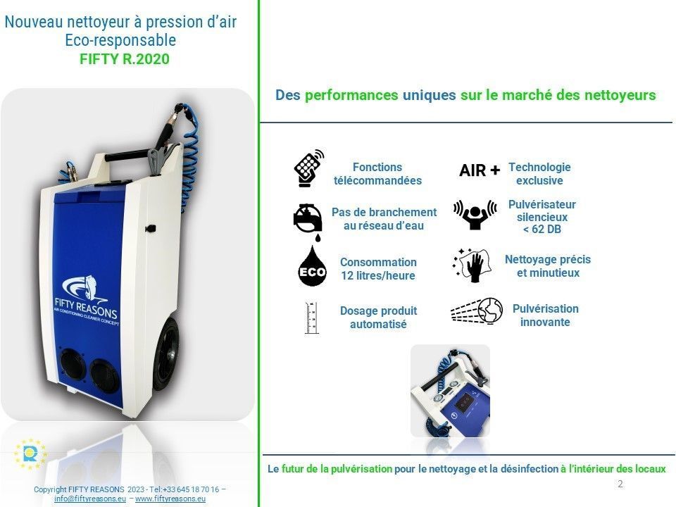 Machine de nettoyage climatisation 12 bars à pression d'air /consommation eau 15 l/h_2