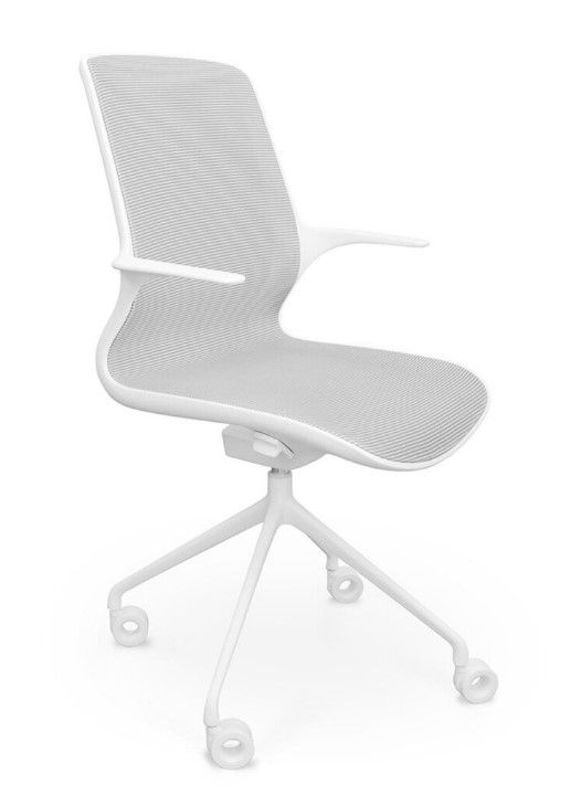 Maglia Swiveling - Chaise de bureau Sitis - Coque en polyester noir ou blanc - Résille noire ou grise clair_2