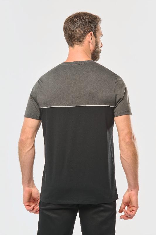 T-shirt bicolore écoresponsable manches courtes unisexe - Réf: WK304 - 60% coton peigné / 40% polyester recyclé - Lavable à 60°C_2