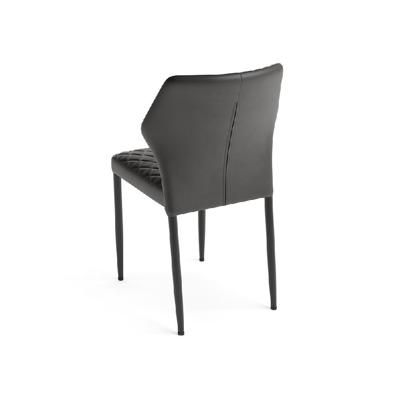 Louis - Chaise empilable en simili cuir noir_2