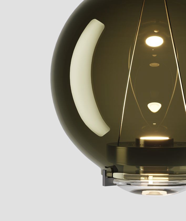 Suspension LED SKY-FALL - lumière directe et indirecte - design en verre soufflé - 2 formes, 2 dimensions et 4 finitions_2