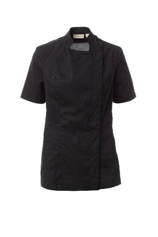 Veste de cuisine - Femme col mao, ripstop coton et Lycra, mesh dos - Starlight Mesh Lady S00732-P142 - Payper_2