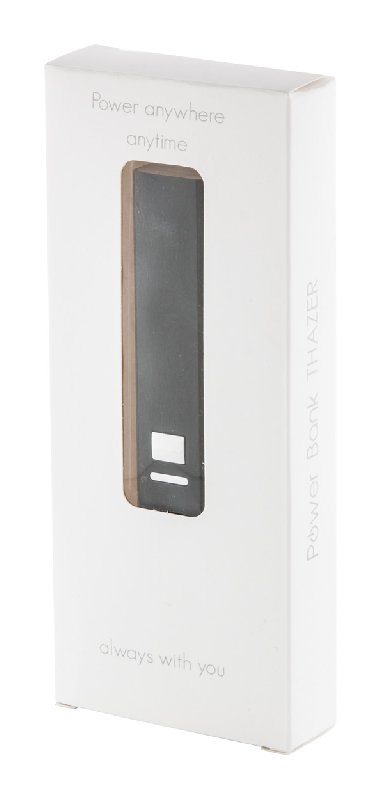 Power bank en aluminium - batterie 2200 mAh - câble micro USB inclus - couleur noire_2