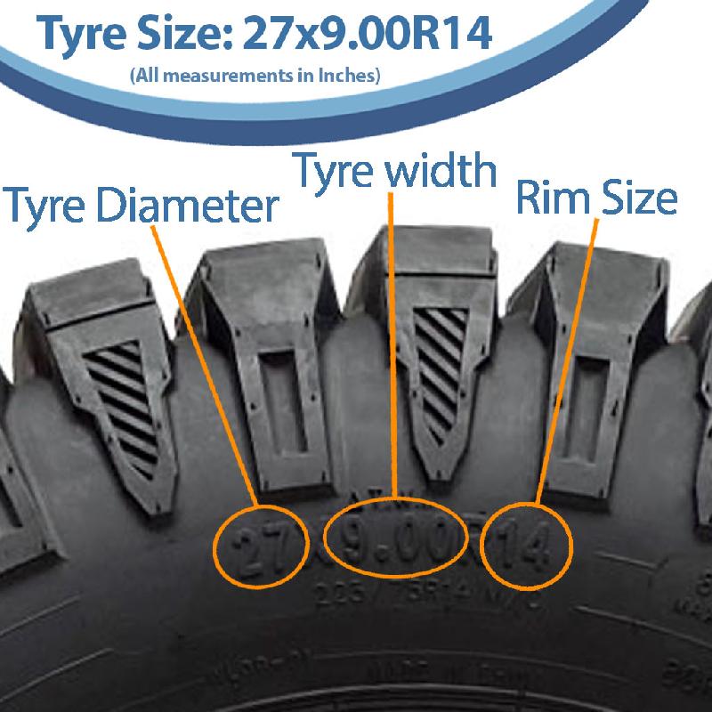 27x9.00R14 ATV Tyres 8ply OBOR Predator 225/70R14 E-Marked Road Legal (Set of 4)_2