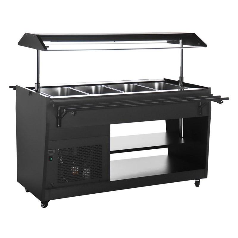 Buffet réfrigéré série G noir 4 GN1/1 PG007 Polar_2