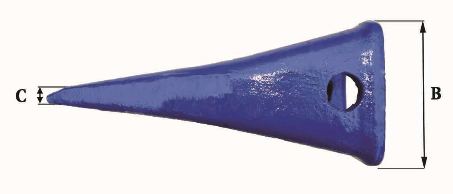 Dents de godet adaptables Feurst AF 3352 P - 6.6 kg - Dimensions précises en mm_2