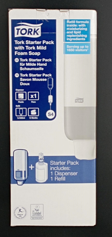 Tork savon mousse doux pour les mains blanc systeme s4 - carton de 6 recharges de 1000ml_2