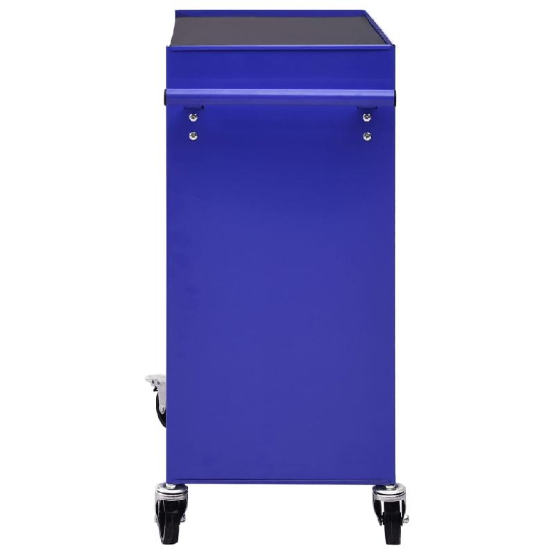 Vidaxl chariot à outils avec 4 tiroirs acier bleu 147188_2