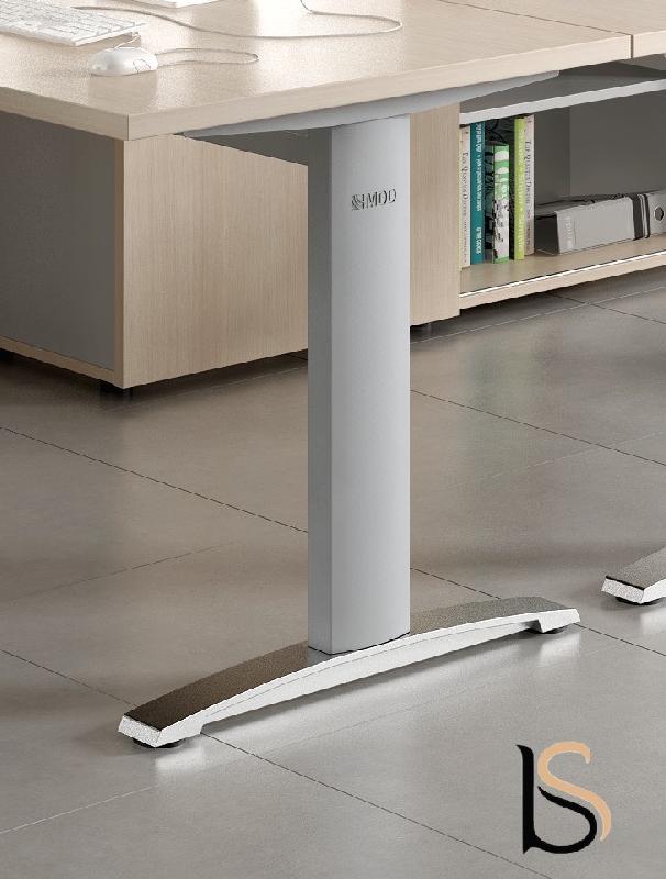 Bureau avec crédence de rangement - MDD - 160, Alu, Oui, Bouleau clair_2