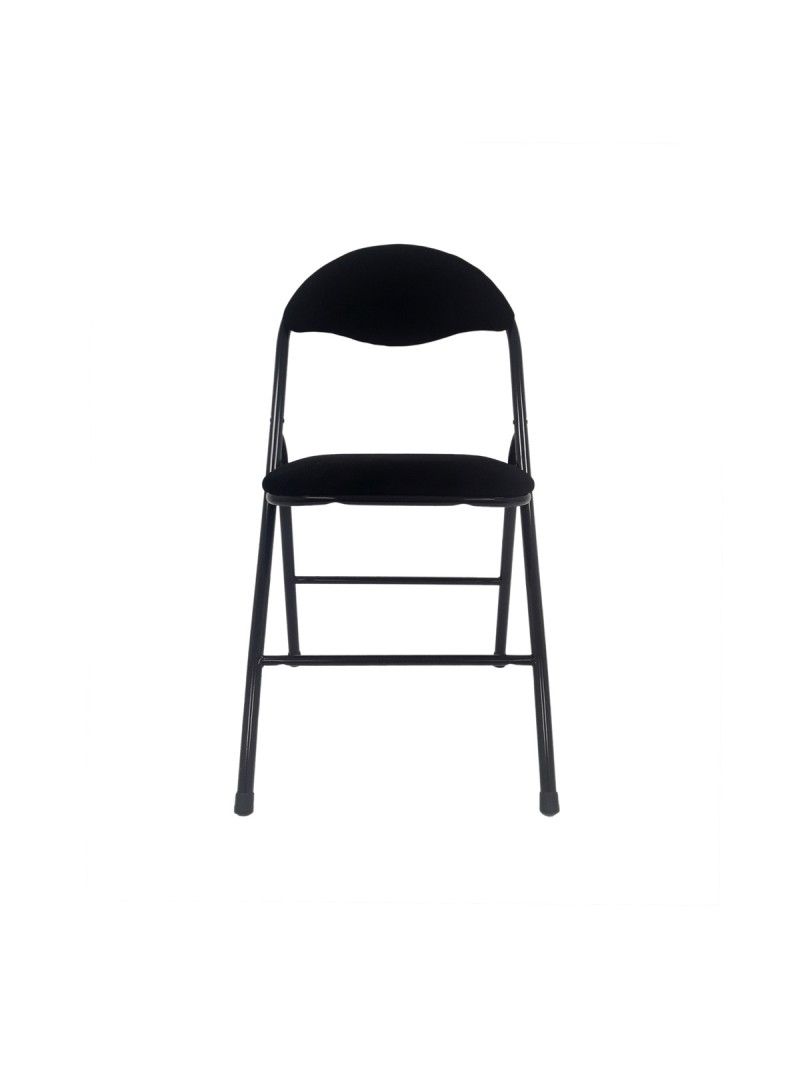 Charlotte - chaise pliante banquet et séminaire - Vif Furniture - velours noir M1_2