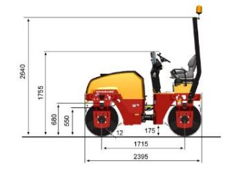 Rouleau tandem pour les enrobés CC 1100 - Compactage performant - Moteur Kubota D1703-M_2