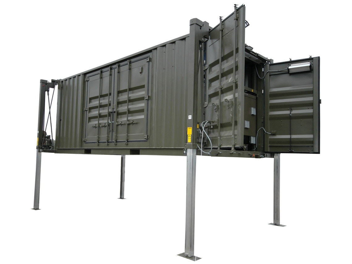 Unité de décontamination sur mesure de 20 pieds à haute résistance mécanique, pour le transport terrestre et maritime grâce à ses 8 coins ISO - CERPE_0