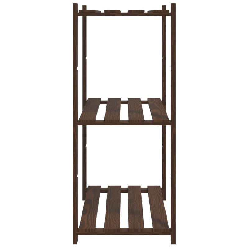 Vidaxl support de rangement à 3 niveaux marron 80x38x90 cm bois de pin 373397_2