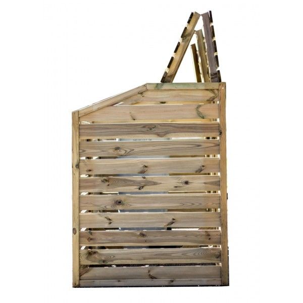 Cache-conteneurs et abris poubelle double en bois autoclavé - Anima Jardin - Pin sylvestre FSC_2