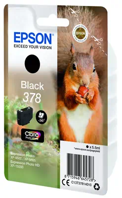 Epson Squirrel Singlepack Black 378 Claria Photo HD Ink_2