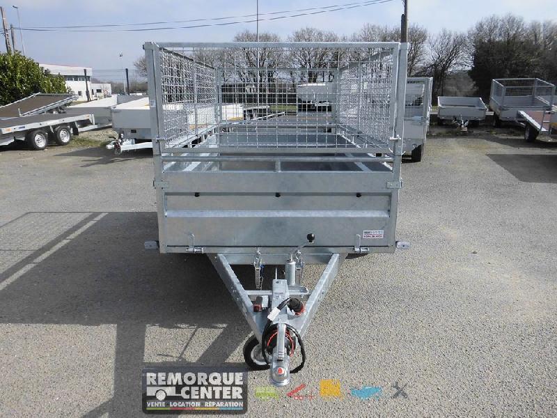 Remorque polyvalente Lider Robust 2m50 - 1 essieu freiné - PTAC : 1300 kg - 253 x 134 x H50 cm - Référence 34392_2