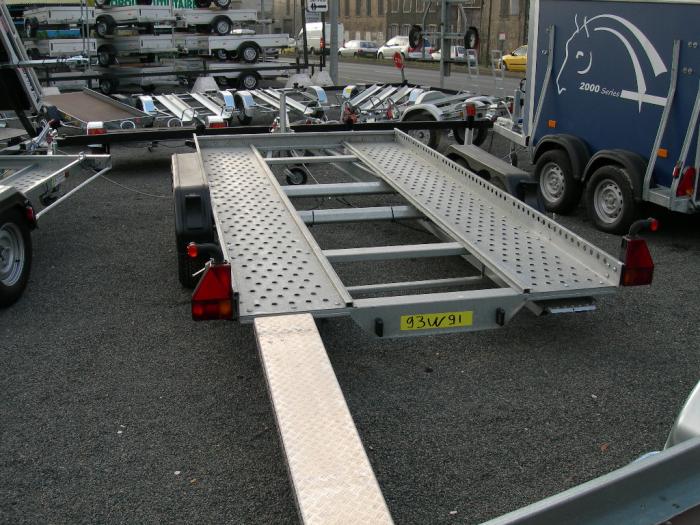 Remorque porte voiture Humbaur IMOLA 4064 - 2 essieux freinés, acier galvanisé, rampes alu intégrées_2