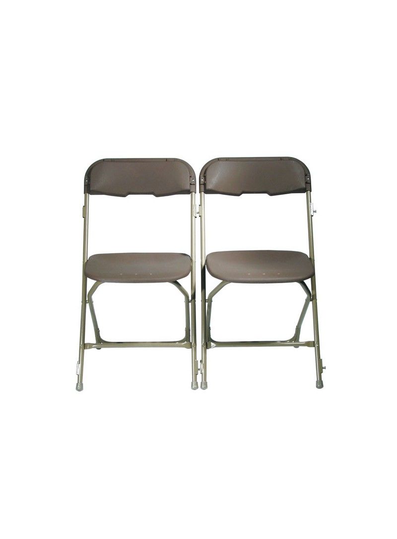 Suzy - chaise pliante en plastique attachable pour extérieur et collectivité - Vif Furniture - bronze/chocolat_2